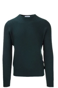 Pullover girocollo microtrecce