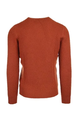 Pullover in lana girocollo microtrecce