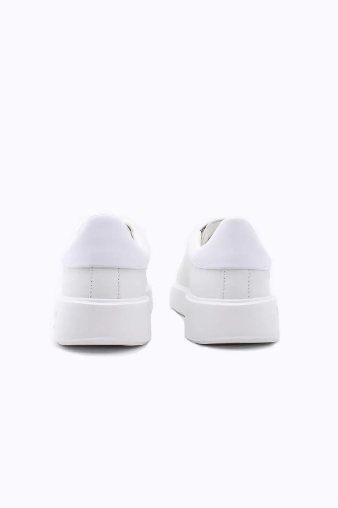 Scarpe Sneaker in pelle con scudetto Buck01 total white