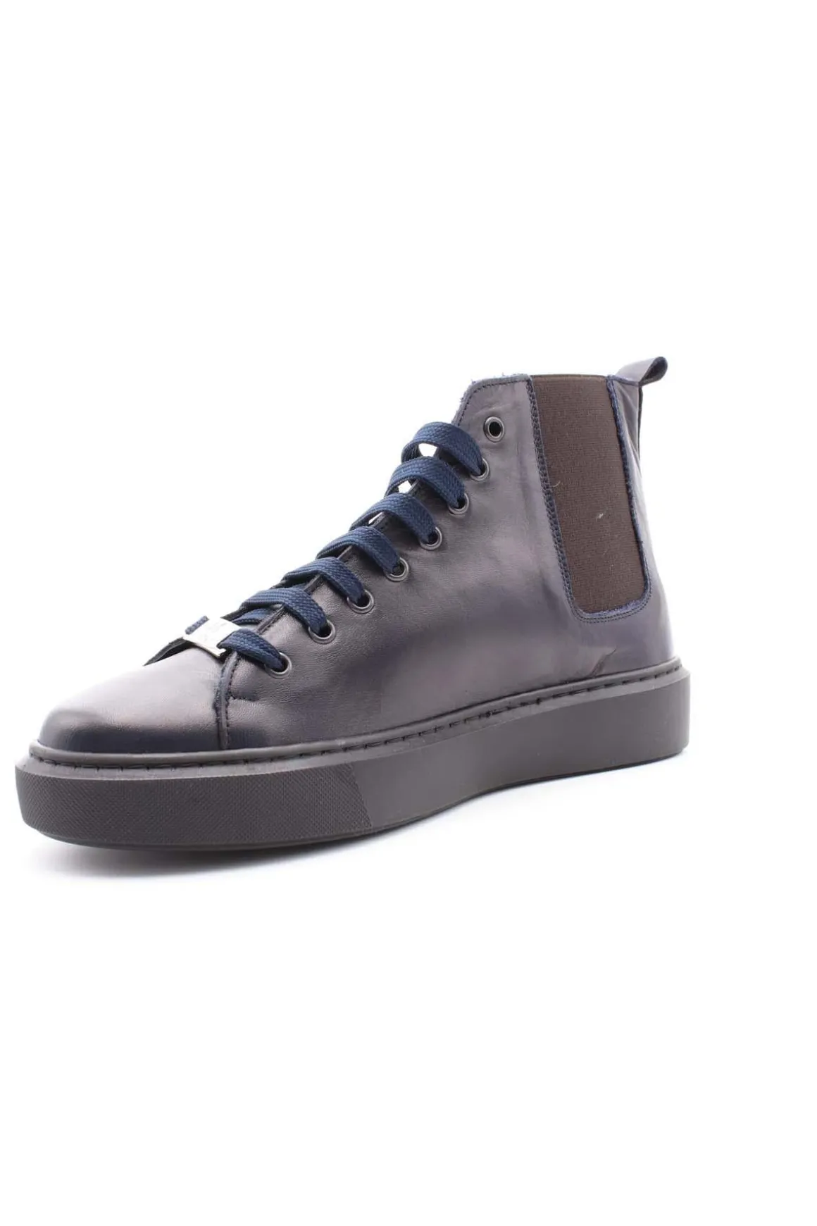 Scarpe stringate alte in pelle