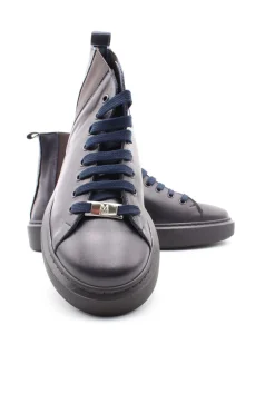 Scarpe stringate alte in pelle