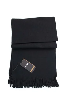 Sciarpa in lana rasata con frange