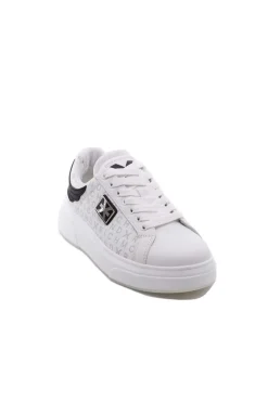 Sneaker in pelle con monogramma John Richmond