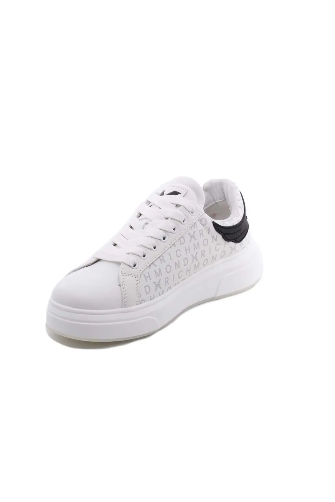 Sneaker in pelle con monogramma John Richmond