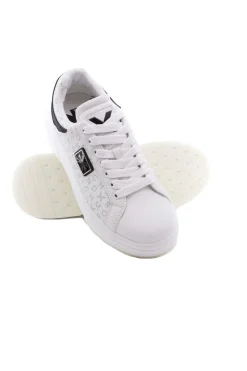 Sneaker in pelle con monogramma John Richmond