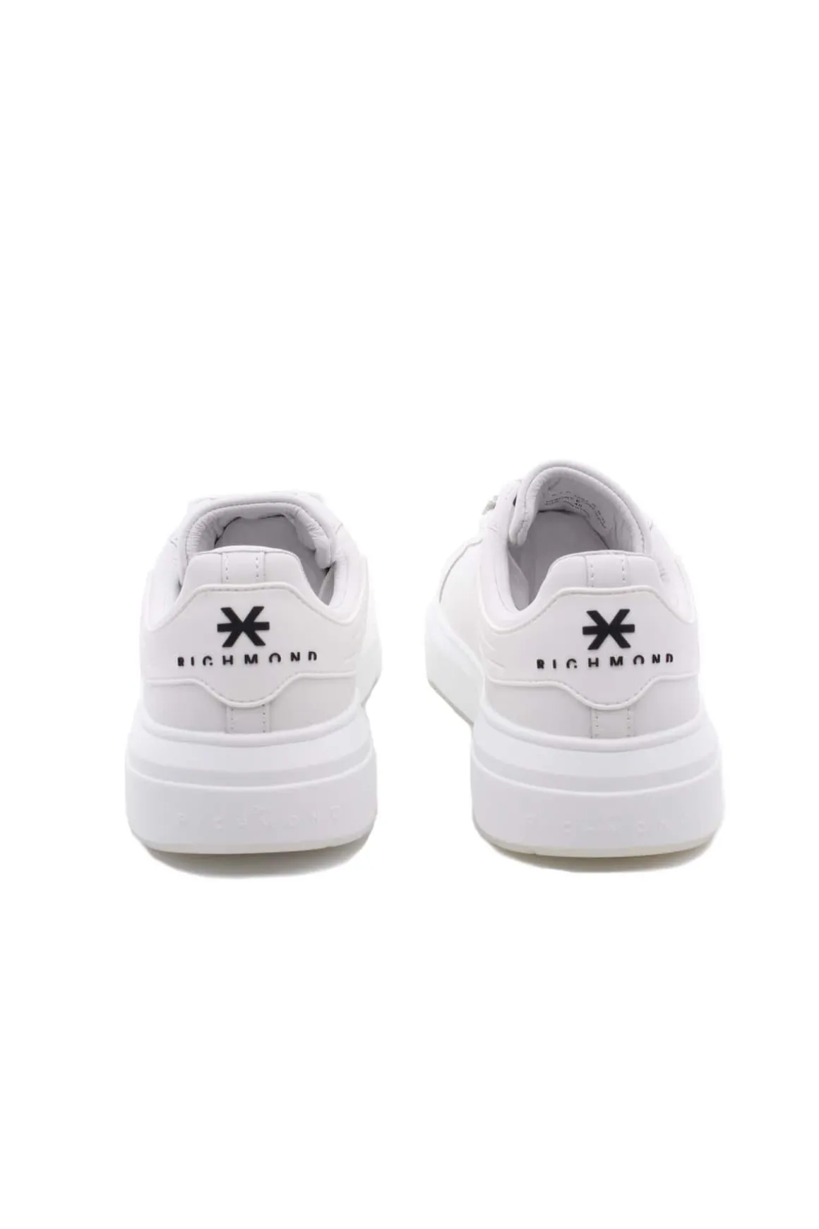 Sneaker in pelle liscia all white con logo