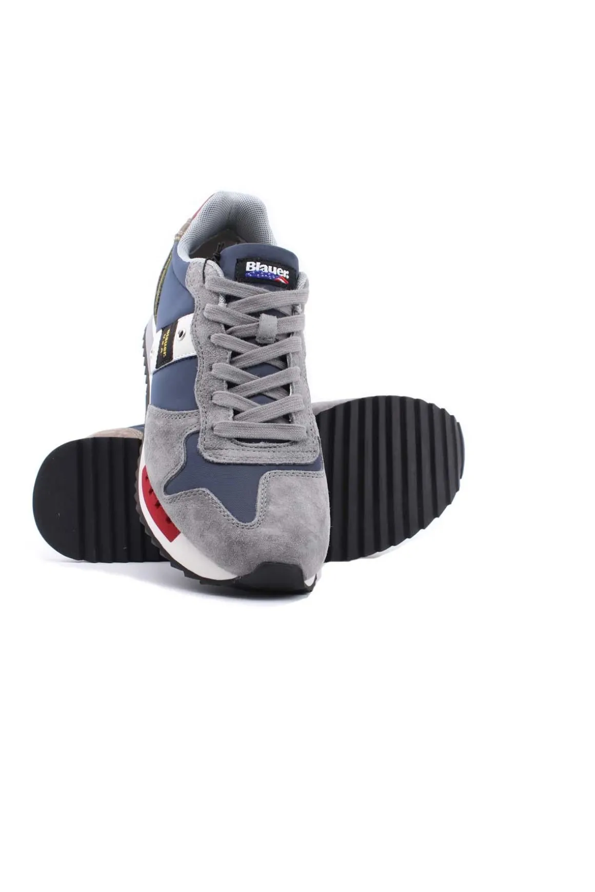 Sneaker Uomo con passante logato mesh e Cordura queens01