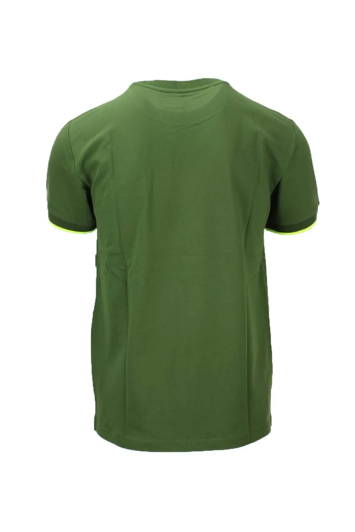 T-Shirt con taschino in cotone piquet dettagli fluo