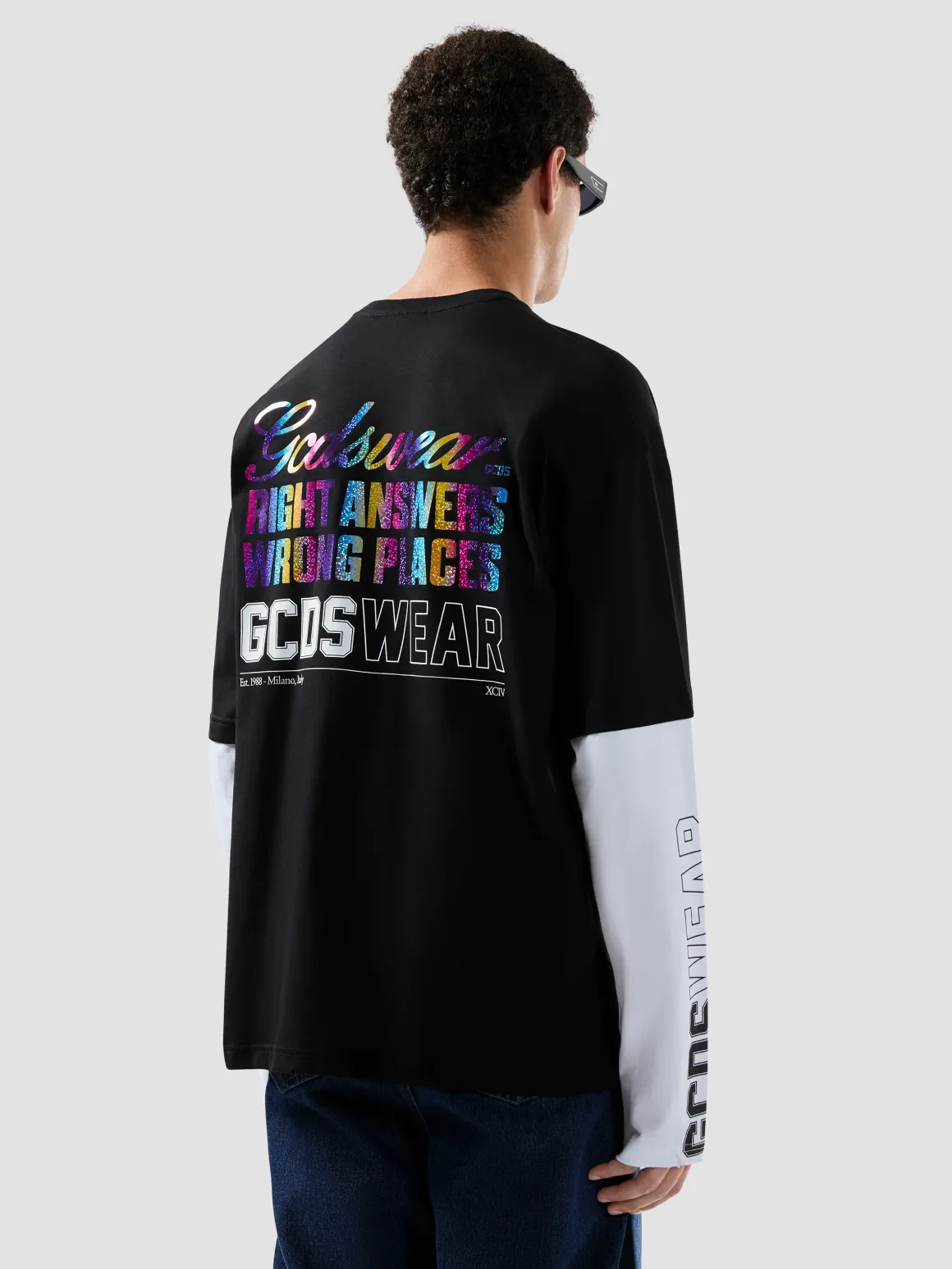 T-Shirt manica lunga con stampa GCDS WEAR