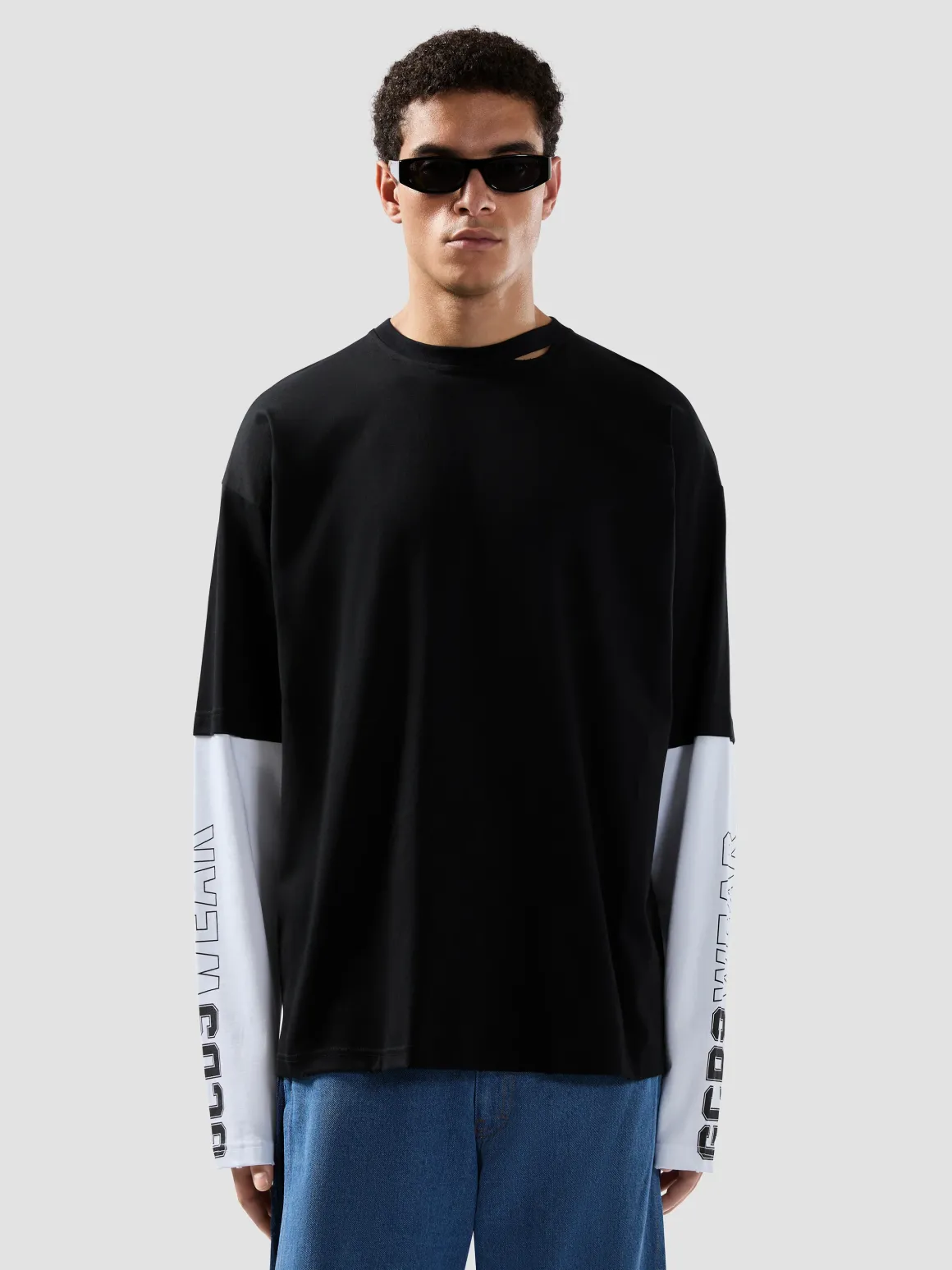 T-Shirt manica lunga con stampa GCDS WEAR