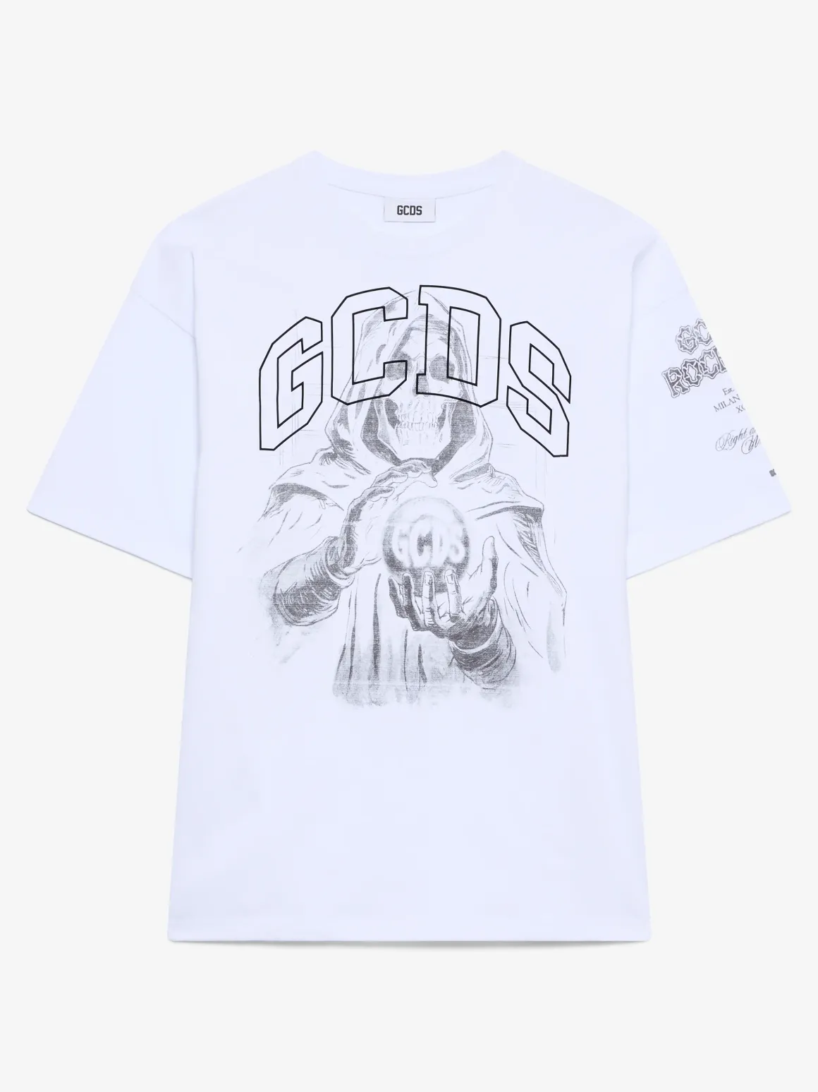 T-shirt mezza manica con stampa gotica