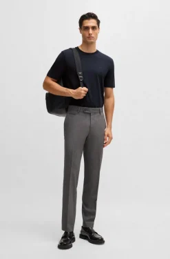 T-shirt mezza manica in cotone con logo Boss