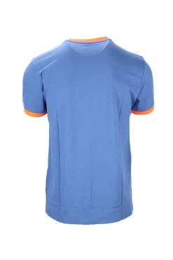 T-shirt mezza manica in cotone piquet dettagli fluo