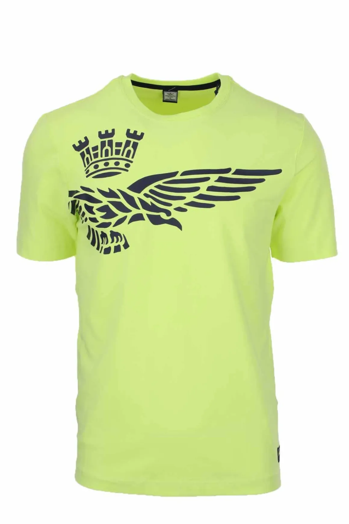 T-shirt mezza manica in cotone stretch con maxilogo