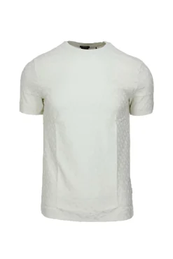 Tshirt mezza manica in cotone con monogrammi Boss