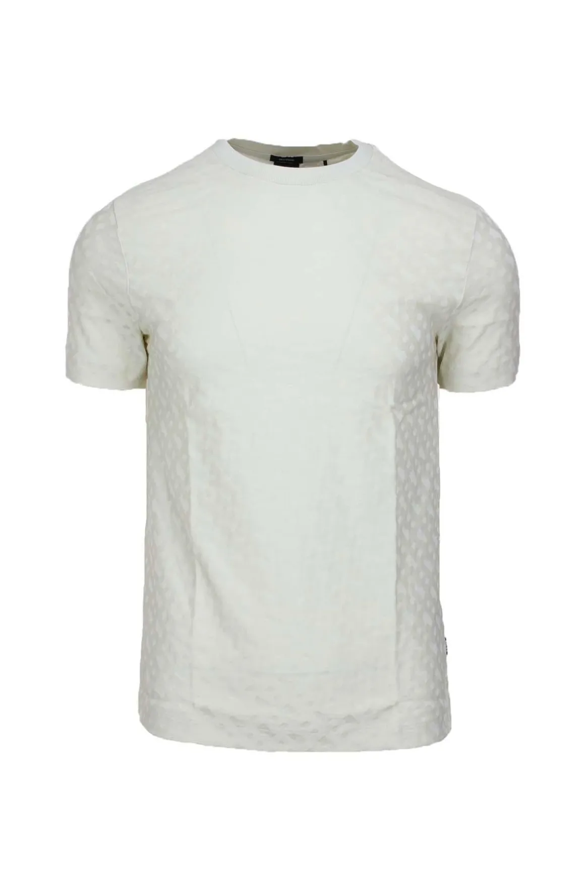 Tshirt mezza manica in cotone con monogrammi Boss