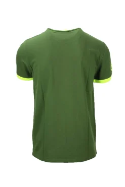 T-shirt mezza manica in cotone piquet dettagli fluo