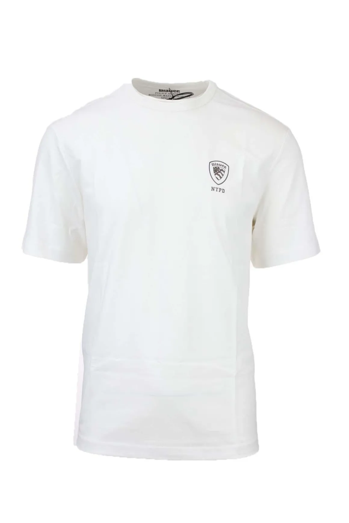 T-shirt mezza manica scudetto Blauer argento NYPD