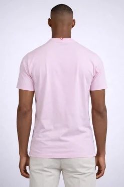 T-shirt uomo con taschino stampa squali in cotone