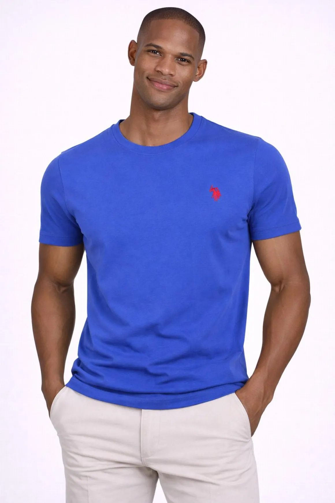 T-Shirt Uomo Cotone con logo ricamato