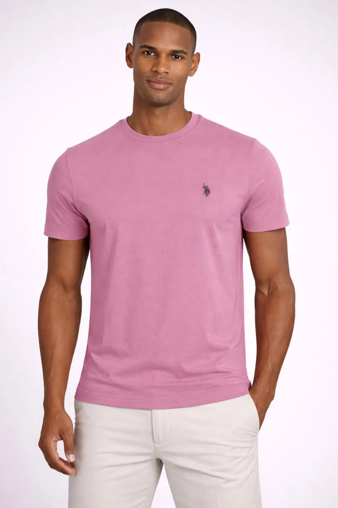 T-Shirt Uomo Cotone con logo ricamato