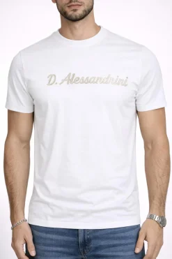 T-Shirt Uomo Logo Lettering Cotone Regular